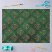 Old Gold Emerald Französisch Seidenpapier (Basteln)