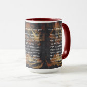 Old Gold Hebrew Shema Israel Judengebet Tasse (VorderseiteRechts)