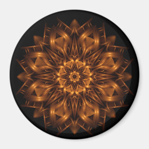 Old Gold Kupfer Medallion Round Magnet