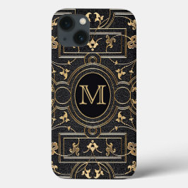 Old Gold Monogram iPhone 13 Hülle