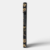 Old Gold Monogram Case-Mate iPhone Hülle (Rückseite / Links)