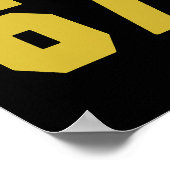 Old Gold Schwarz Nummer 67 Jersey Spieler Uniform Poster (Ecke)
