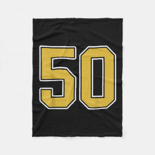 Old Gold Schwarz-weiß Srts Number 50 Jersey Unifor Fleecedecke
