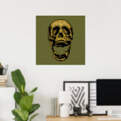 Old Gold Skull Poster (Heimbüro)
