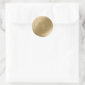 Old Gold Wax Siegel Monogram Wedding Stickers (Tasche)