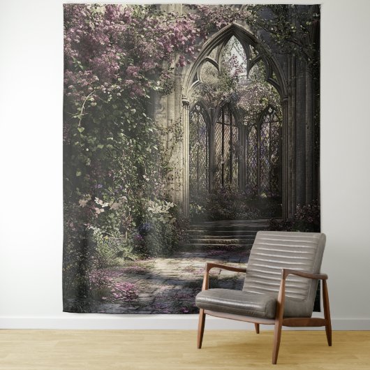 Old Gothic Castle Garden Foto Stand Prop Hintergru Wandteppich (Beispiel)