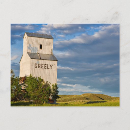 Old Grain Elevator in Virgelle, Montana, USA Postkarte (Vorderseite)