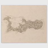 Old Grand Cayman Island Map (1836) Geschenkpapier (Flach)