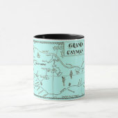 Old Grand Cayman Map Tasse (Zentrum)