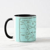 Old Grand Cayman Map Tasse (Links)