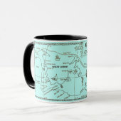 Old Grand Cayman Map Tasse (Vorderseite Links)