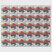 Old Green Tractor Weihnachten   Geschenkpapier (Flach)