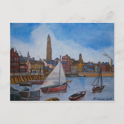 Old Greenock Harbour Postkarte (Vorderseite)