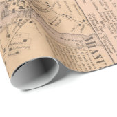 Old Greenwich CT Map (1867) Vintag Connecticut  Geschenkpapier (Rolleneckpunkt)