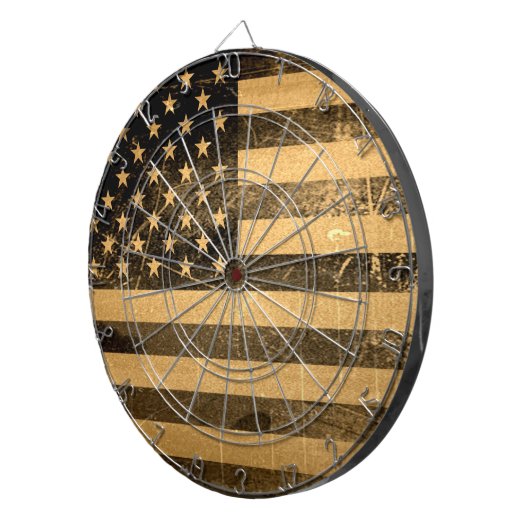 Old Grunge American Flag Dartscheibe (Vorderseite rechts)