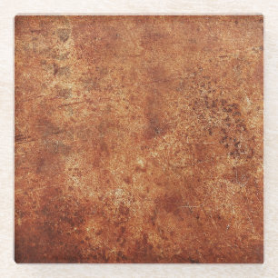 Old Grunge Rustikale Metallstruktur Glasuntersetzer