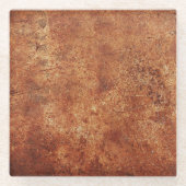Old Grunge Rustikale Metallstruktur Glasuntersetzer (Vorderseite)