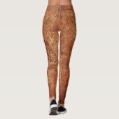 Old Grunge Rustikale Metallstruktur Leggings (Rückseite)