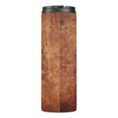Old Grunge Rustikale Metallstruktur Thermosbecher (Rückseite)