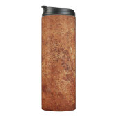 Old Grunge Rustikale Metallstruktur Thermosbecher (Nach rechts gedreht)