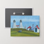 Old Gurnet Lighthouses Button (Vorderseite/Rückseite)