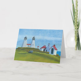 Old Gurnet Lighthouses Dankeskarte