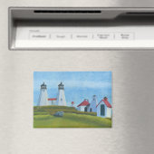 Old Gurnet Lighthouses Magnet (In Situ (Geschirrspüler))