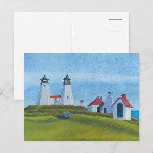 Old Gurnet Lighthouses Postkarte (Vorne/Hinten)
