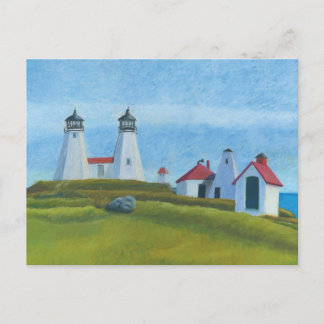 Old Gurnet Lighthouses Postkarte