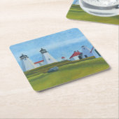 Old Gurnet Lighthouses Rechteckiger Pappuntersetzer (angewinkelt)