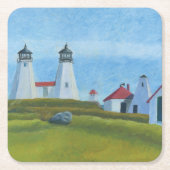 Old Gurnet Lighthouses Rechteckiger Pappuntersetzer (Vorderseite)