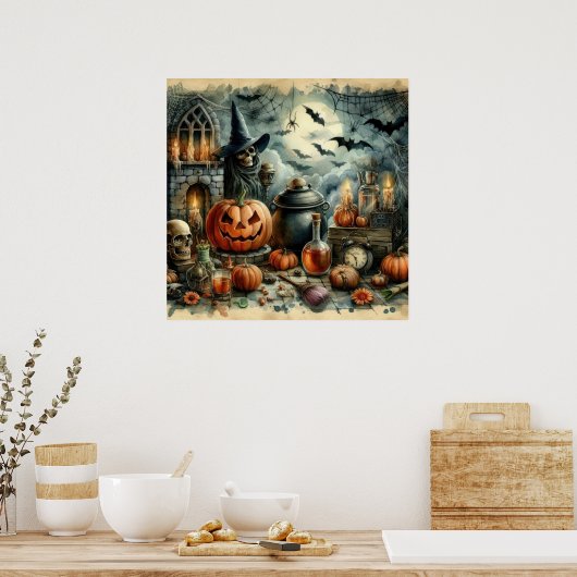 Old Halloween Art Poster (Küche)