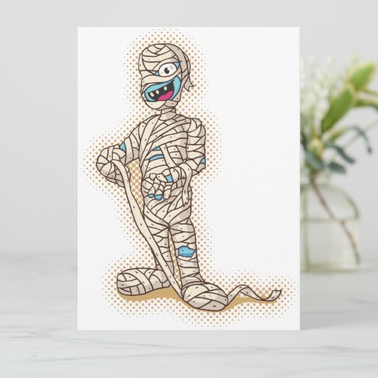 Old Halloween Mummy Karte (Stehend Vorderseite)