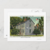 Old Hancock Clark House View, Paul Revere Rode B Postkarte (Vorne/Hinten)