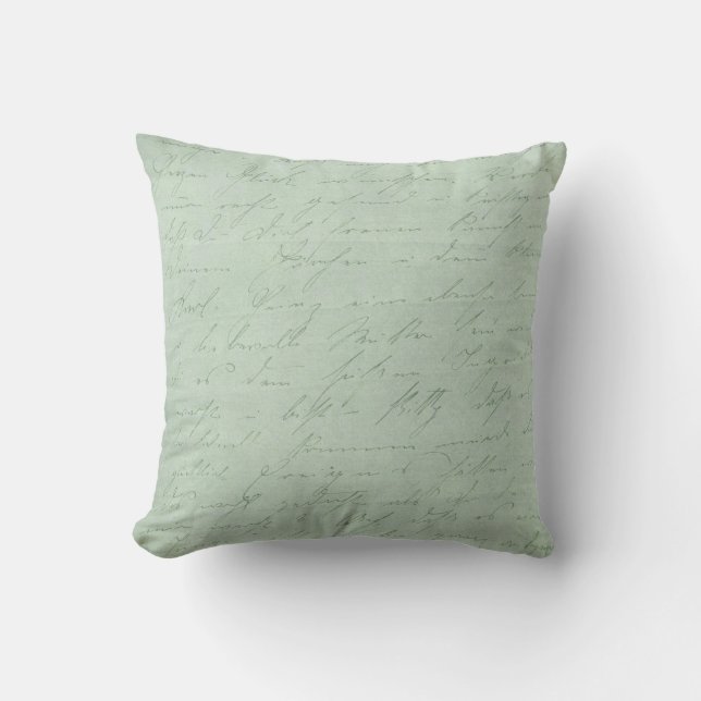 Old handwriting love letters faded antike script kissen (Vorderseite)