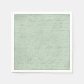 Old handwriting love letters faded antike script serviette (Vorderseite)