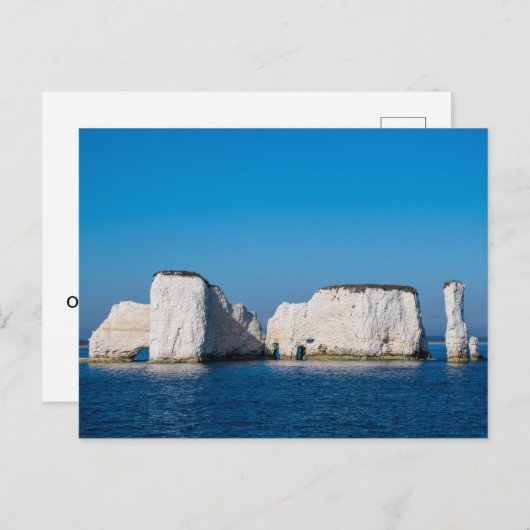 Old Harry Rocks Dorset Postkarte (Vorne/Hinten)