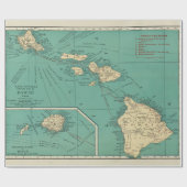 Old Hawaii Map (1924) Wrapping Paper Geschenkpapier (Flach)