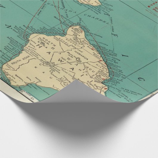 Old Hawaii Map (1924) Wrapping Paper Geschenkpapier (Ecke)