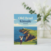 Old Head Kinsale Irland Postkarte (Stehend Vorderseite)