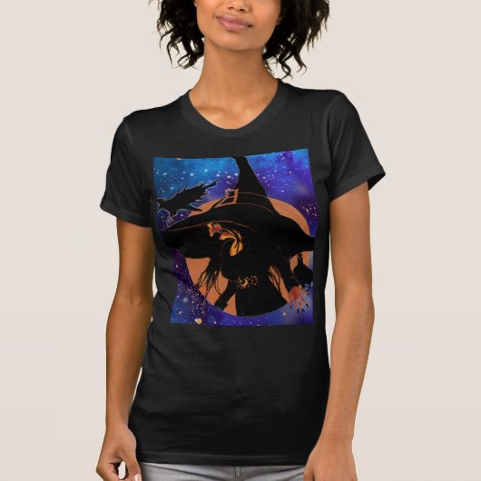 Old Hexe Harvest Moon Blackbird Art T-Shirt (Vorderseite)