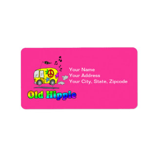 Old Hippie Bus Adressaufkleber
