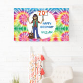 Old Hippie Hippy Gefärbte Krawatte 70. Geburtstags Banner (Insitu)