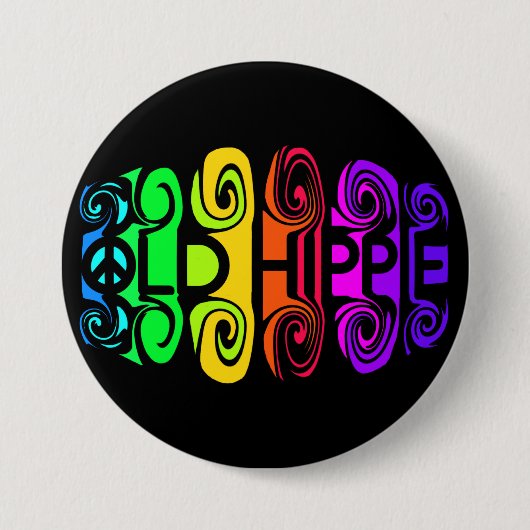 OLD HIPPIE-Taste Button (Vorderseite)