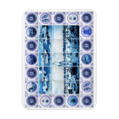 Old Holland Delft Blue Delsoftware Style Tile Mura Magnet (Vertikal)