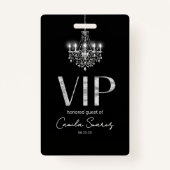 Old Hollywood B & W Chandelier Sweet 16 ID1108 Ausweis (Vorderseite)