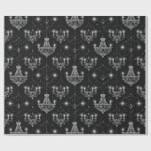 Old Hollywood B & W Chandeliers ID1108 Geschenkpapier (Flach)