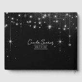 Old Hollywood B & W Chandeliers Sweet 16 ID1108 Gästebuch (Rückseite)