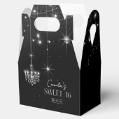 Old Hollywood B & W Chandeliers Sweet 16 ID1108 Geschenkschachtel (Geöffnet)