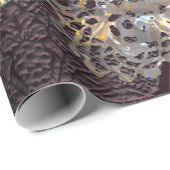 Old Hollywood Chic Elegant Amythesa Wrapping Paper Geschenkpapier (Rolleneckpunkt)